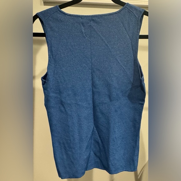 Cable & Gauge Blue V-Neck Tank Top Size S - Picture 2 of 14